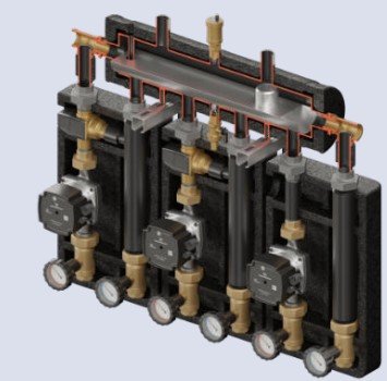 Kompania pro 3d+ 9033 (ske 2dc+ 55kw, uni, 2xvta322, pompy dn25 grundfos) Elterm 879033